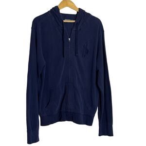 Ralph Lauren Polo Large Pony Full Zip Jacket Navy Blue Size XL
